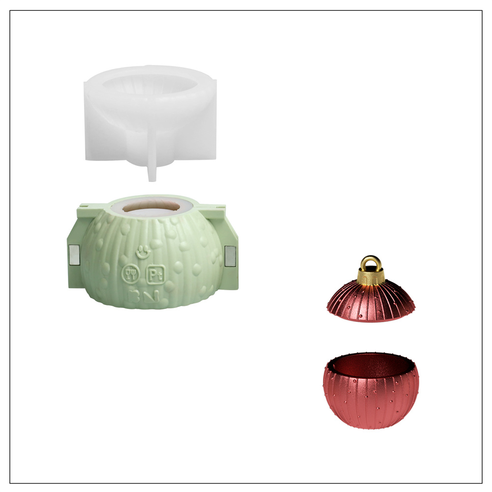 Moldes de silicona para tarro de vela, adorno centelleante de Navidad para hormigón, cemento Jesmonite, molde de repuesto de vela reutilizable, de navidad DIY: Transparente