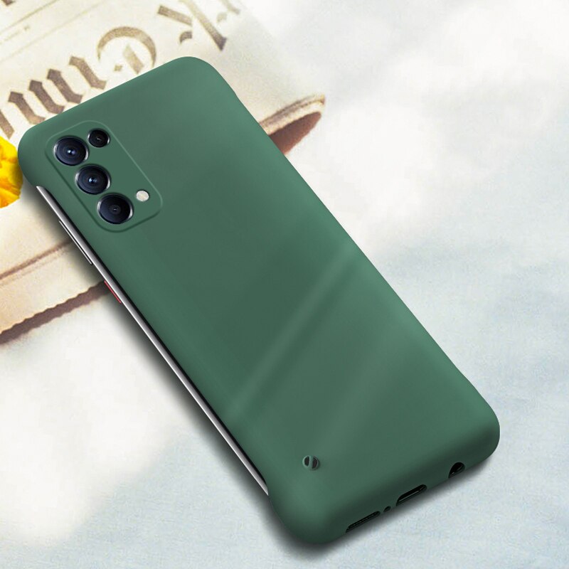 Funda ultradelgada para OPPO Reno 5, carcasa mate sin marco para OPPO ren5, a prueba de golpes: Dark green