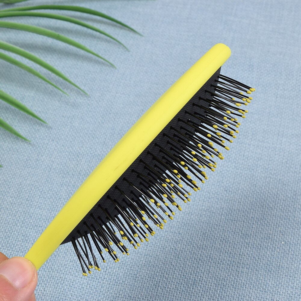 Peine desenredante de pelo para hombres y mujeres, cerdas húmedas y secas, mango de plástico, cepillos para el cabello, , 1 ud.