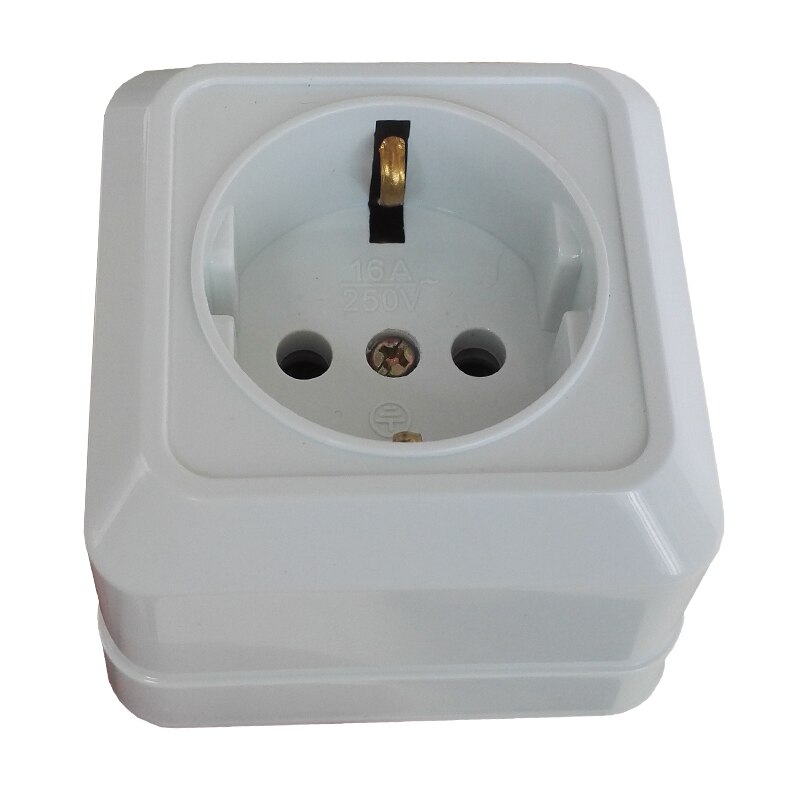 EU Plug 1/2 Outlet Wall Socket Without Ground European Adapter Charging 250V 16A Power Wall Mount Charger CE: 1 EU Outlets
