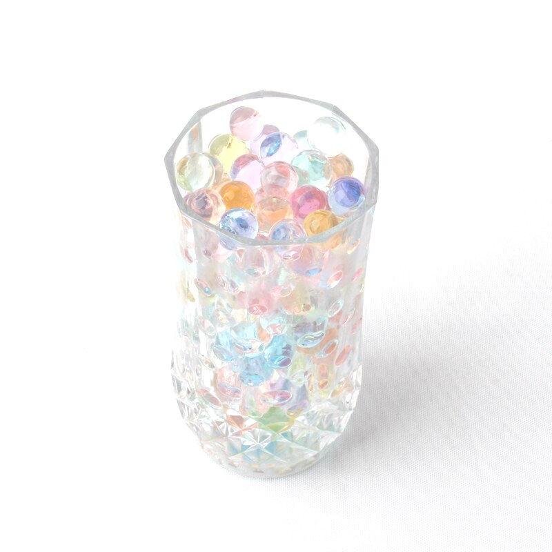500pcs 11-13mm Pearl Shaped Polymer Crystal Soil Water Beads Mud Grow Magic Jelly Gel for Potted Plants Decoration