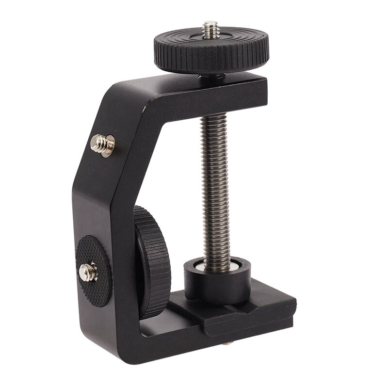 1 Pcs Multifunctionele Aluminium Clip UNC1/4 Inch Schroef C Stand Clamp & 1 Pcs Verstelbare Gedraaid Monitor Beugel stand