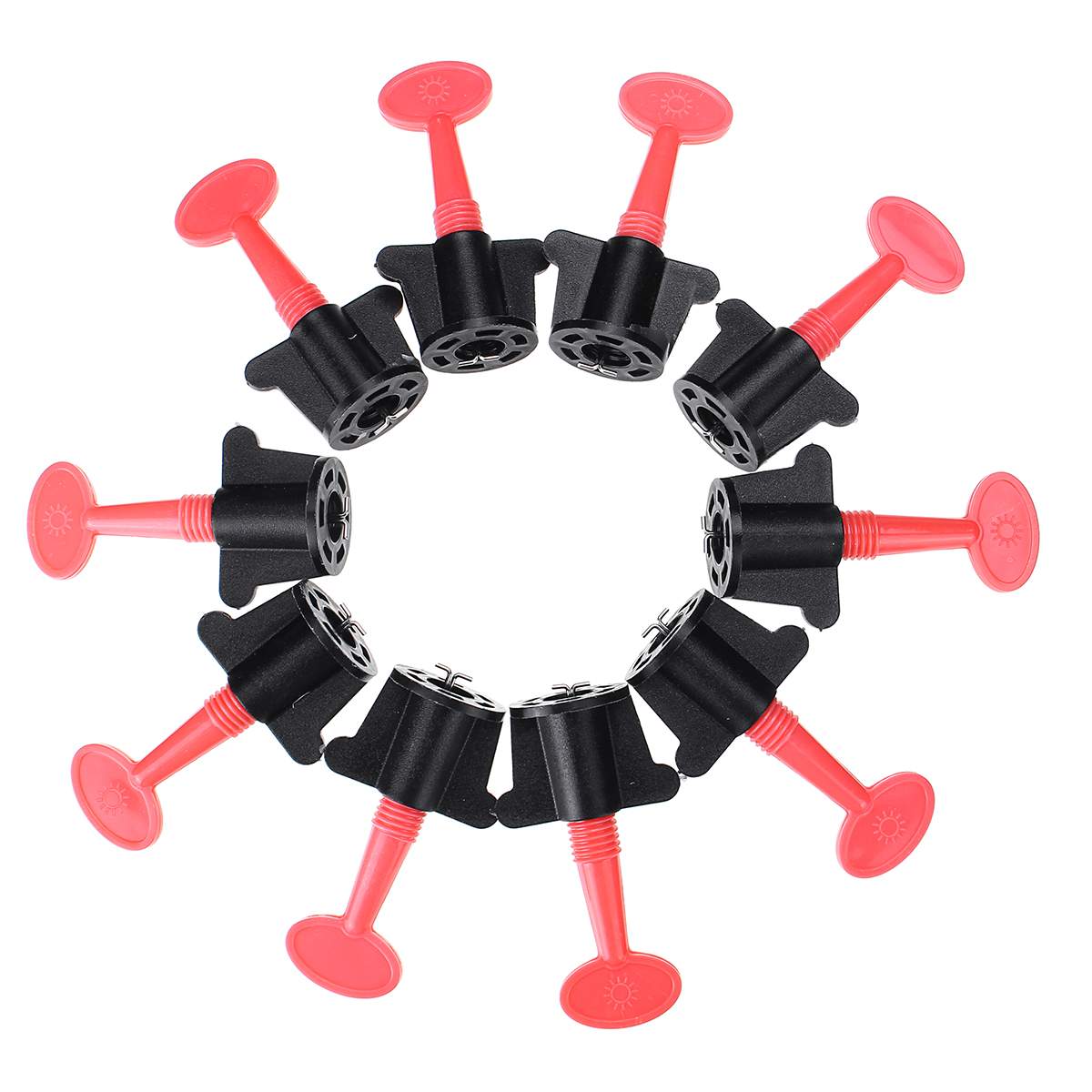 100Pcs Flat Ceramic Floor Wall Construction Tools Reusable Tile Level Wedges Tile Spacers Kittile Leveling System Kit For Tile