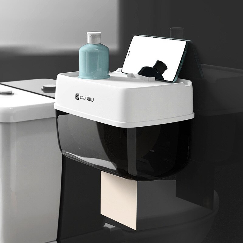 Caja creativa de papel higiénico para colgar en la pared del baño Caja de papel higiénico caja de papel higiénico perforada impermeable para el hogar