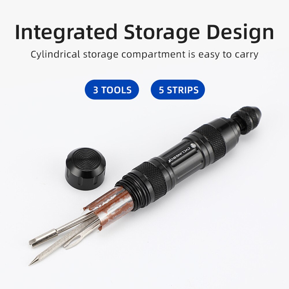 Portable Bicycle Tire Repair Kit Tire Repair Rubber Strip And Bicycle Tire Repair Drill MTB Road Bike Tubeless Repair Tool Resto