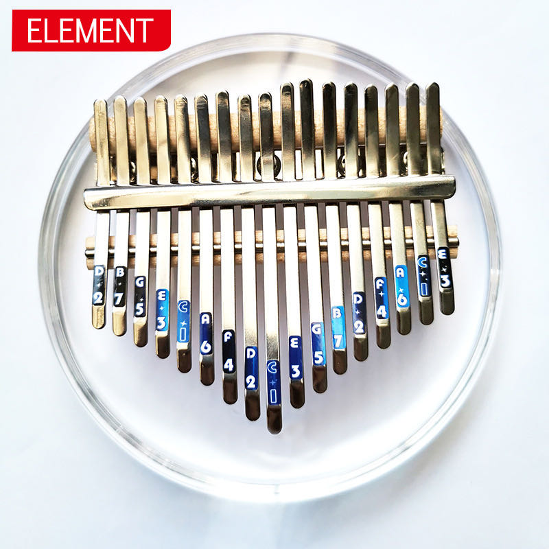 Kalimba 17 clés mignon Mbira Calimba acrylique cristal bouts des doigts pouce Piano rond cristal pouce piano