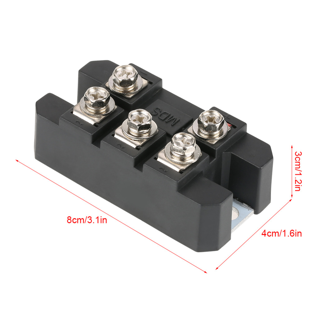 1PC MDS100A 3-fase Puente rectificador de diodo de puente de diodo 100A Amp 1600V cobre 3,1*1,6 * 1.2in caja de Metal de puente de diodo de Control