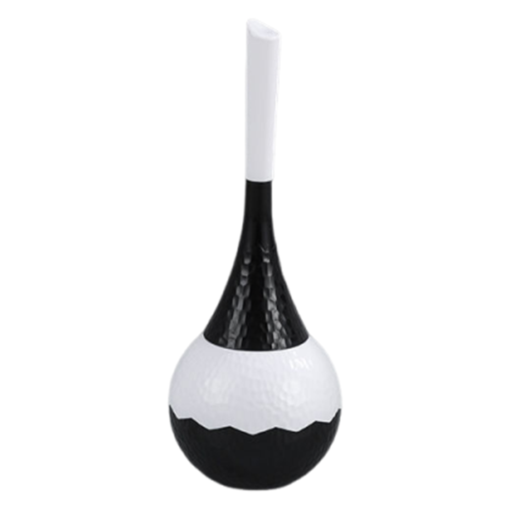 Light Luxury Toilet Brush Set Exquisite Detachable Head Long Handle Toilet Brush Standing Base Retro: green