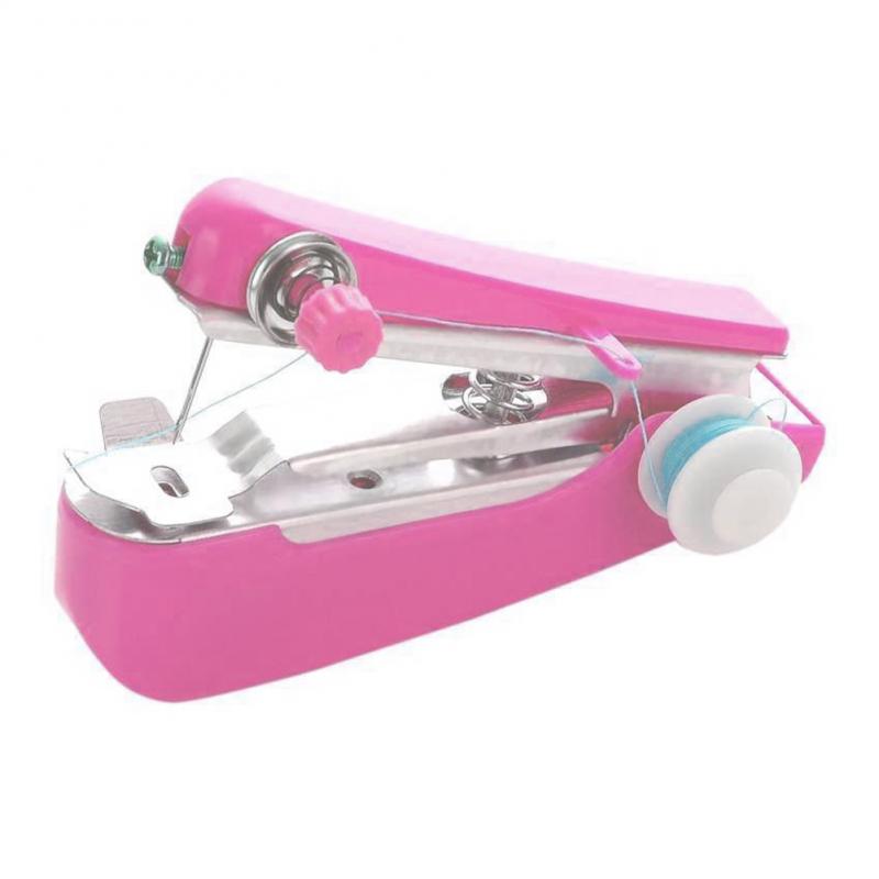 Minimáquina DE COSER inalámbrica, máquina de coser portátil, útil, herramientas de trabajo manual, accesorios de costura: pink