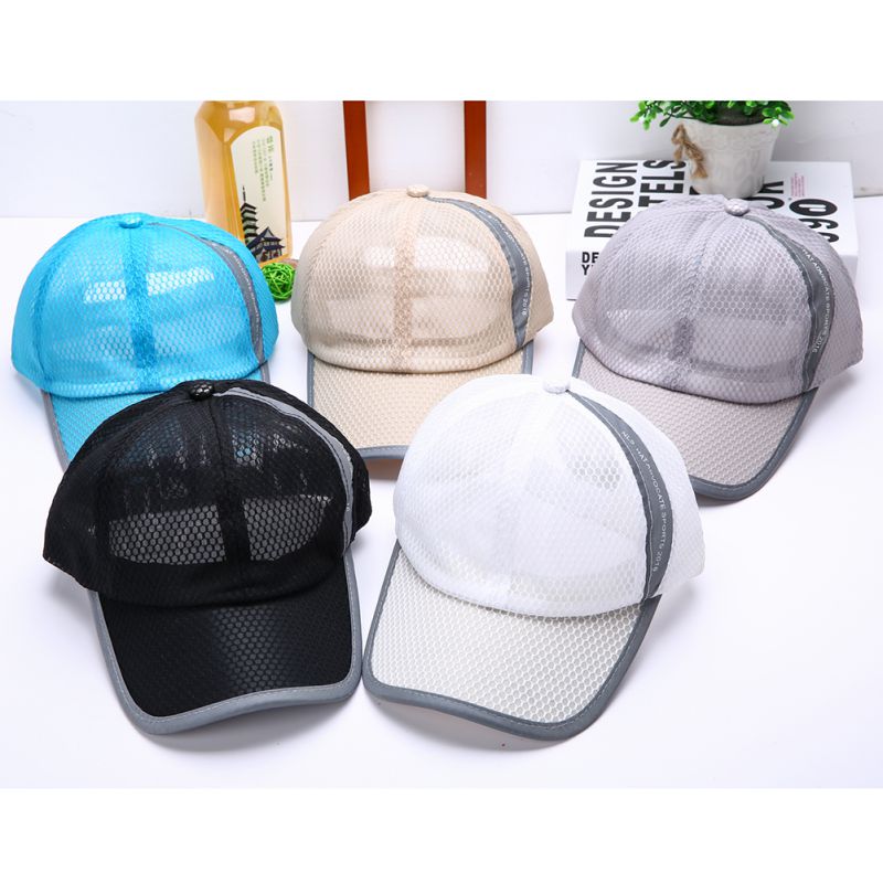 Tennis Cap Baseball Hat Women Men Angled Brim Patchwork Polyester Outdoor Sport Hiking Fishing Net Golf Cap Headwear 1PC