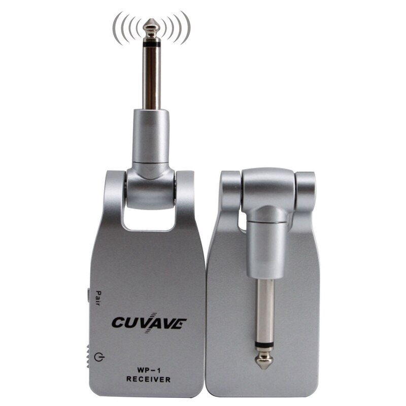 Cuvave Wp-1 2.4G sans fil guitare système de basse émetteur et récepteur portée efficace 30 mètres 280 ° rotatif 1/4 pouce plug