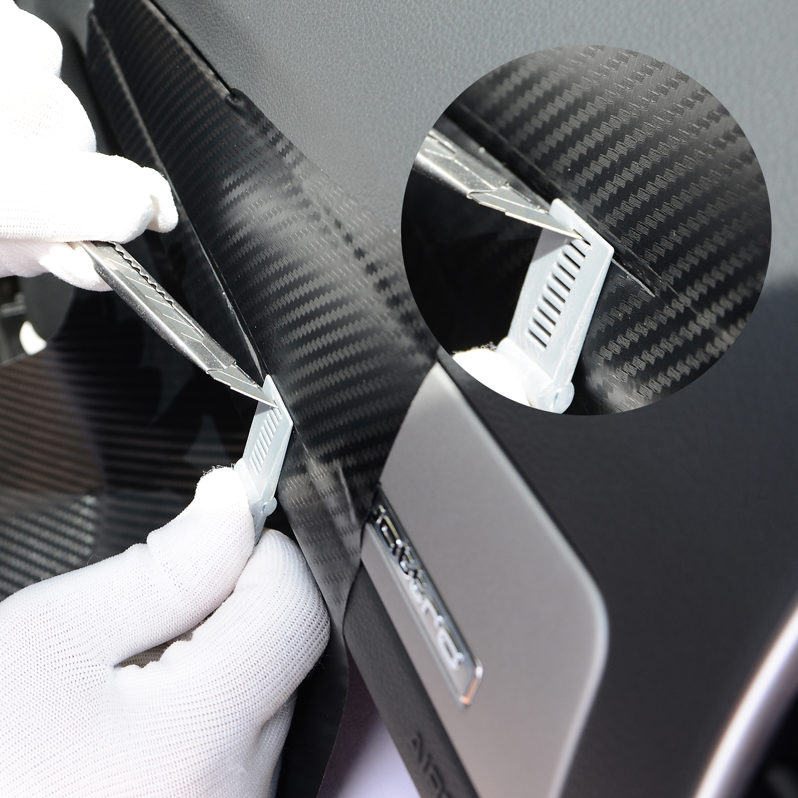 FOSHIO Vinyl Wrapping Car Accessories Tools Kit Sticker Cut Knifeless Tape Carbon Fiber Film Squeegee PPF Scraper Window Tint