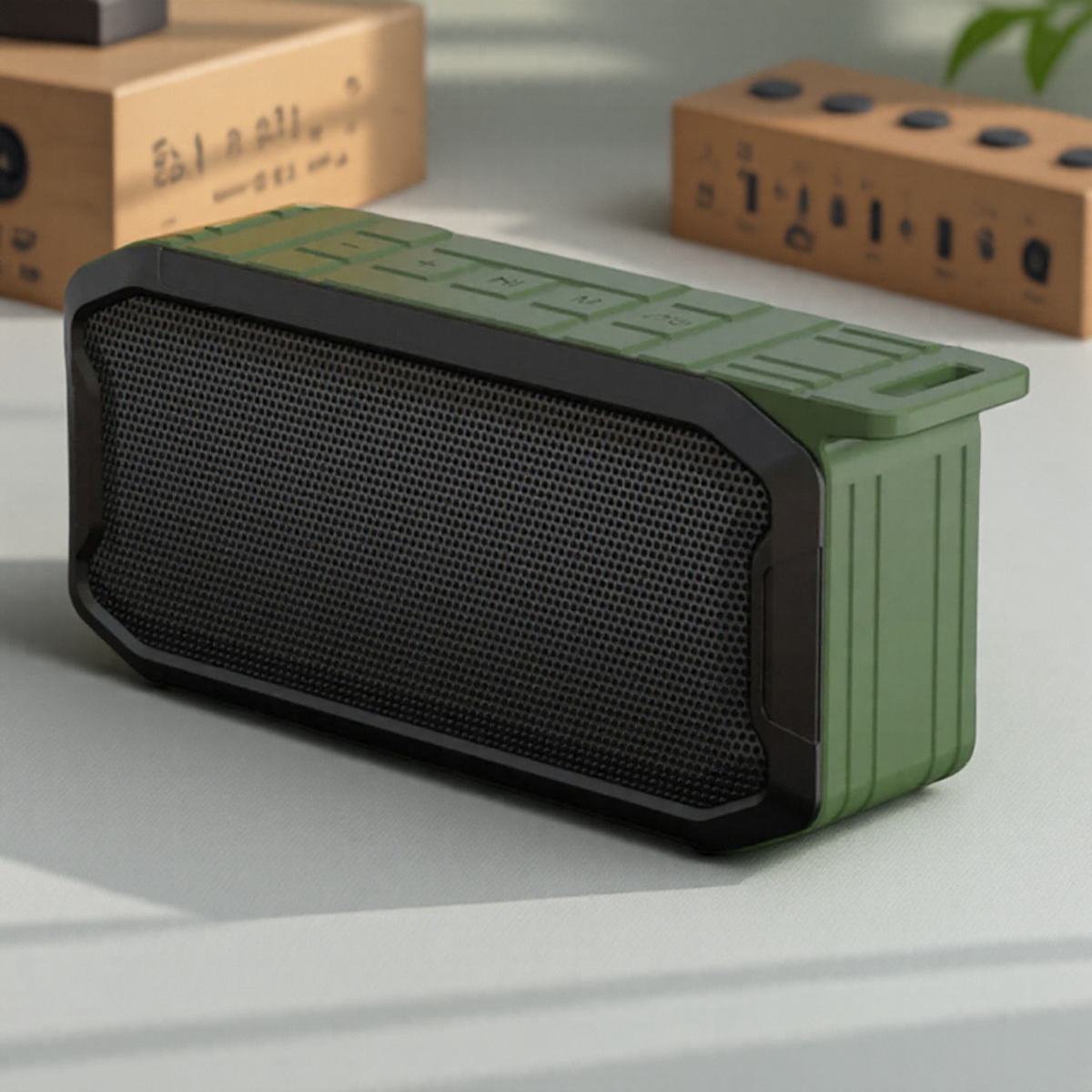 Przenośny głośnik Bluetooth na zewnątrz Subwoofer o dużej mocy Wodoodporny bezprzewodowy odtwarzacz muzyczny Obsługa karty AUX TF: Srebrny
