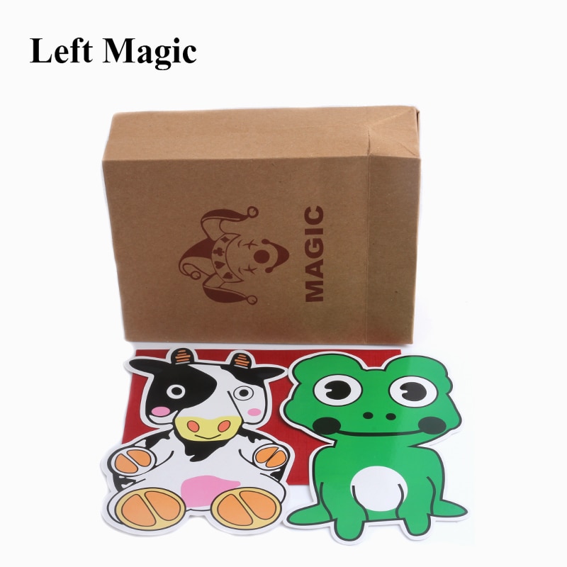 &quot;1 Set Children Educational Cow And Frog Magic Tricks Cows Small Cute Frog Cartoon Animals Stage Interactive Magical Props