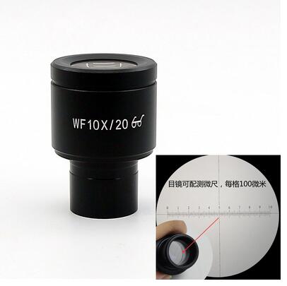 WF10X 20mm High Eyepoint Wide Angle School Biological Microscope Eyepiece Lens 23.2mm with Reading Micrometer Scale: 1pc WF10X with Scale