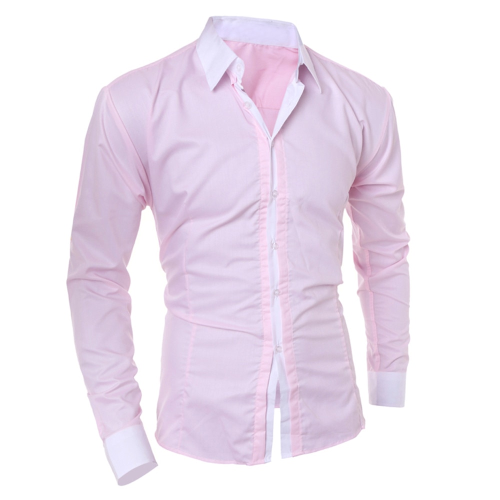Camisa de manga larga ajustada para hombre, Camisa Masculina de , informal, a la , con botones