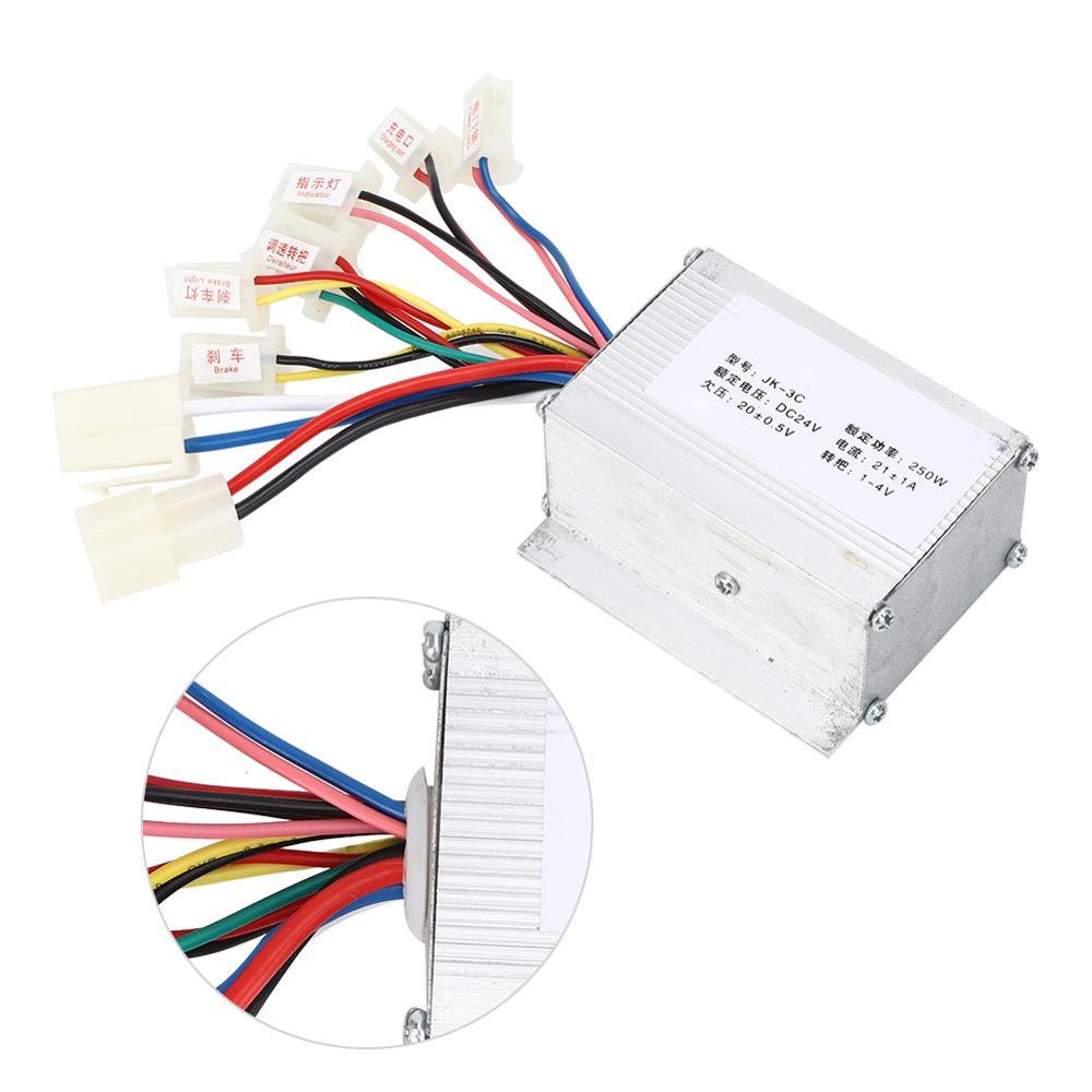 Elektrische Fiets 24V 250W Geborsteld Controller Gashendel Set Elektrische Fiets E-Bike Controller &amp; Twist Throttle stuur