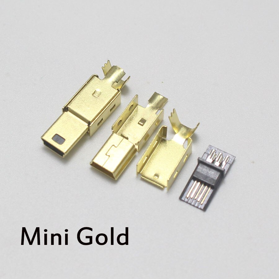 1/2/5 stk guldbelagt type c usb a usb b mini usb mikrostik jack hale socket stik port socket til hifi lydadapter