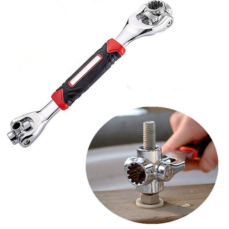 Tiger Wrench 48 in 1 Tools Socket Works with Spline Bolts Torx 360 Degree 6-Point Universial Furniture Car Repair 25cm Hand Tool