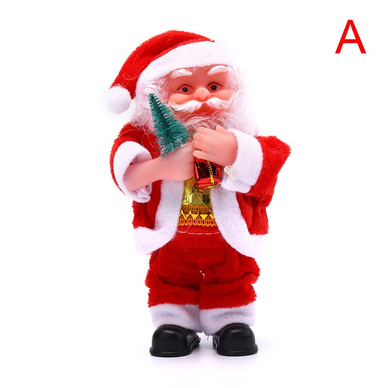 1 stk julemanden 17cm elektrisk sang julemanden legetøjsdukke med musik hjemmeindretning jul