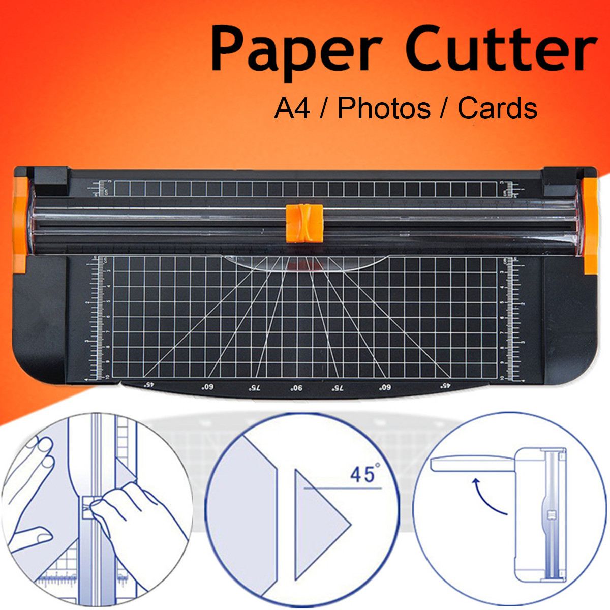 A4 A5 Paper Cutter Cutting Mat Machine Office Supplies Photo Label Art Painting Trimmer Scrap booking Tools Ruler Hidden Blade