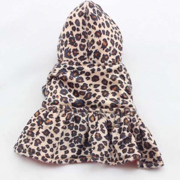 Søde hunde leopard kostume vinter hund tøj hvalp bomuld hættetrøje tøj varme hund frakker & amp; jakker chihuahua kæledyr produkt: Xl