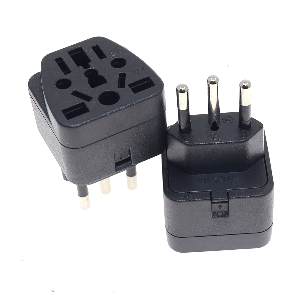 Universal Brazil Plug Adapter 3 Pin EU Euro AU US UK To Brazil Travel Adapter Electric Power Cord Charger Socket Outlet