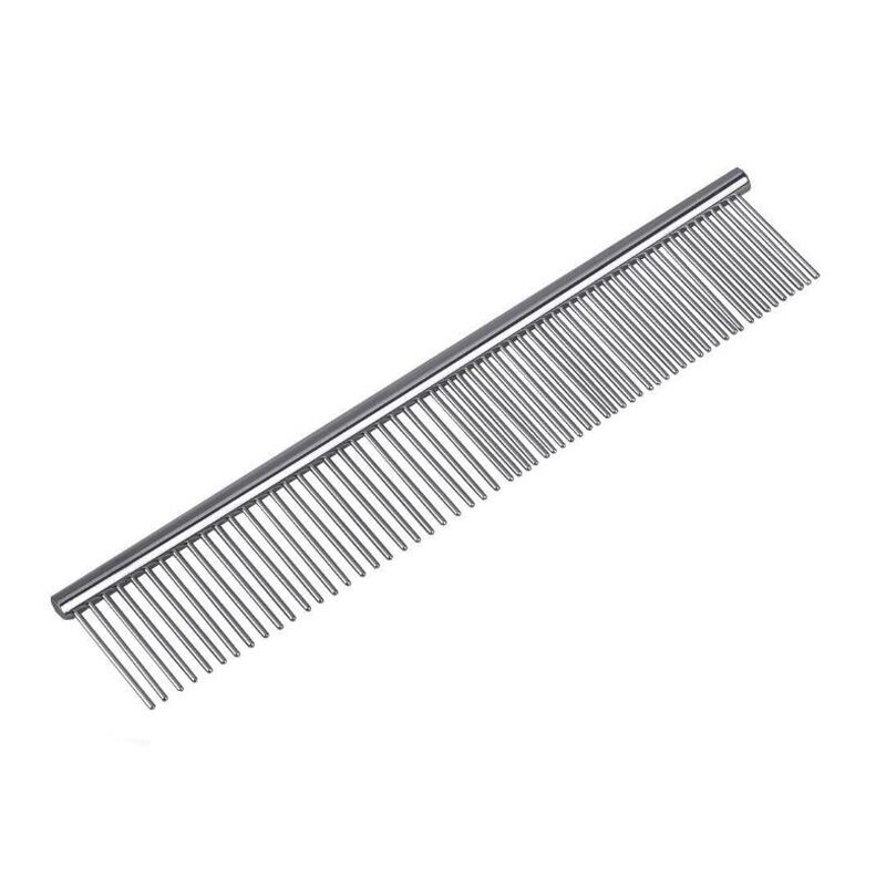 Pawstrip 1pc hund kam långt hår pälsborttagning hund borste rostfritt stål husdjur kammar hund grooming kammar för hundar kattpet stål kam