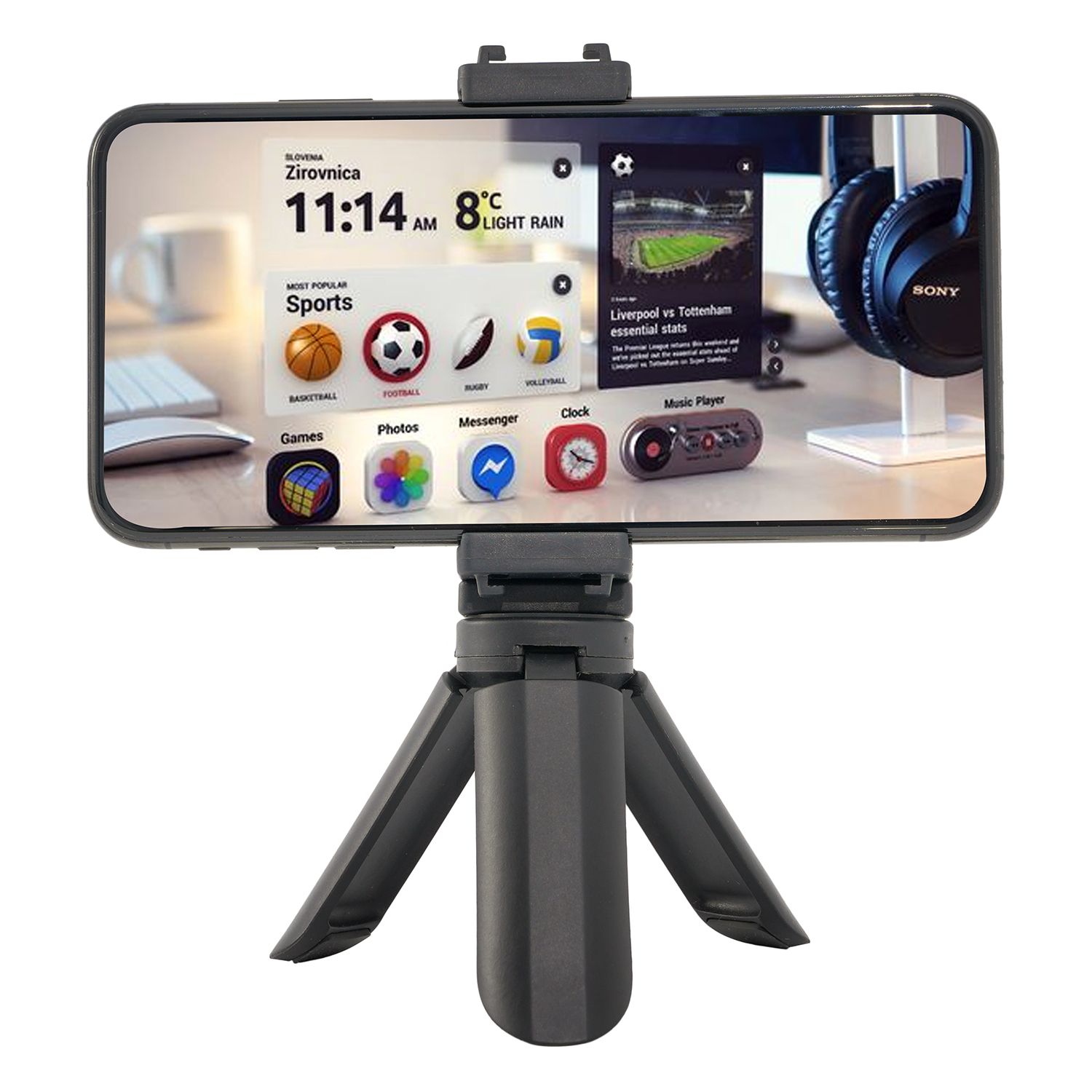 Portable Mini Table Tripod Stand Desk Tripod With Phone Mount Holder For Mobile Phone Iphone Camera video watching