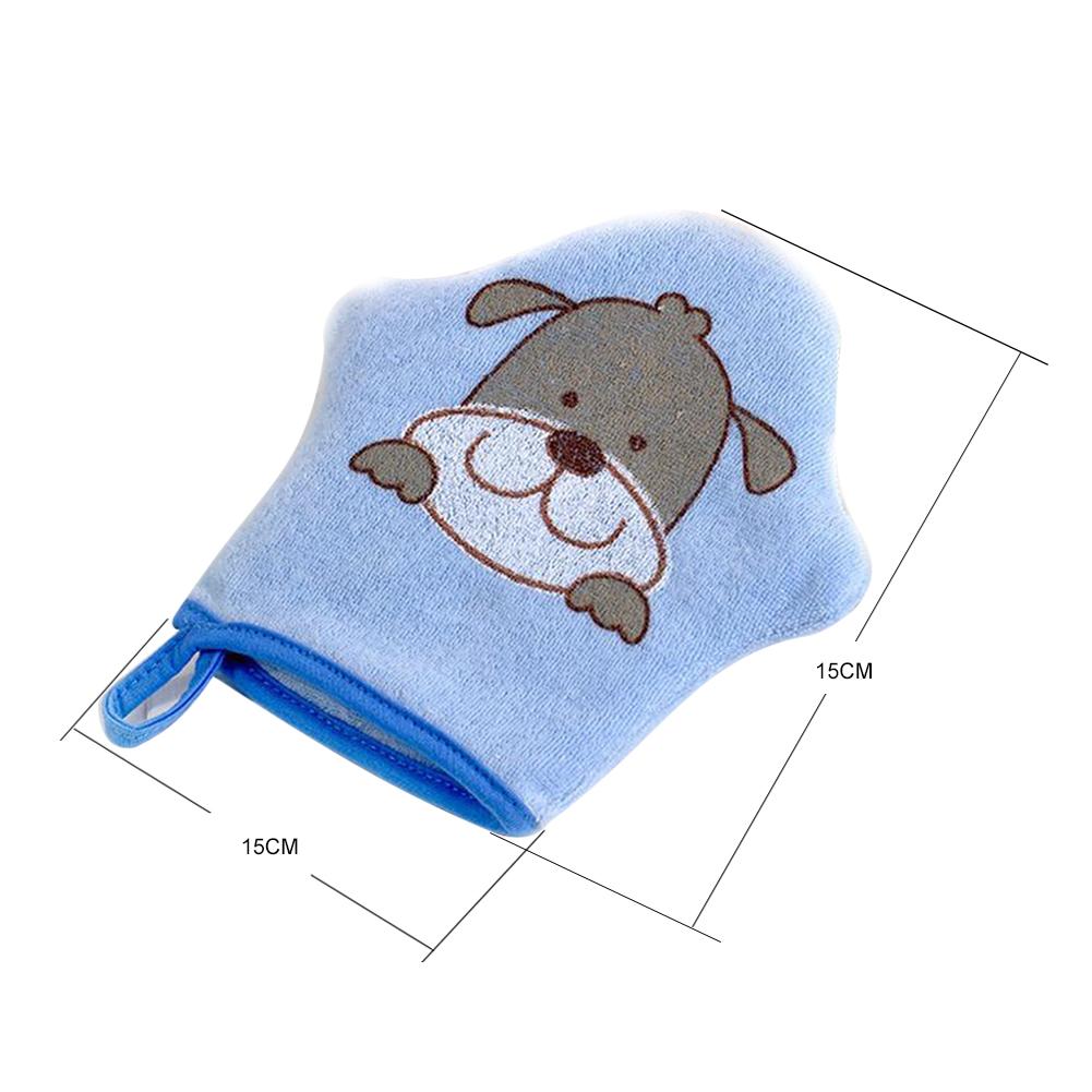 Gant de toilette coloré aux motifs de dessin animé pour bébé,tissu éponge ultra souple modelée d&#39;après le thème animal, disponible en 3 couleurs, brosse de douche en coton, serviette de frottement, nouvelle série,