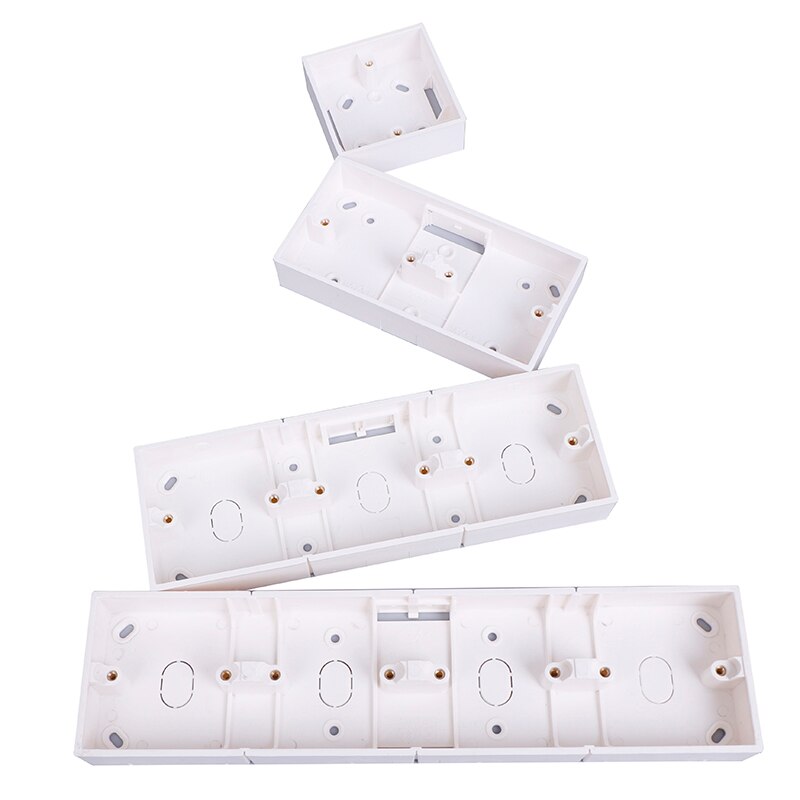 Caja de enchufe de pared, interruptor de 2/3/4 entradas, caja oscura 86, 1 Uds.