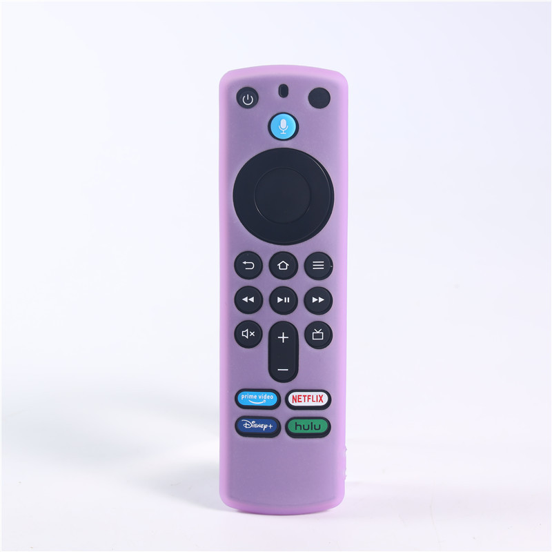 Capa protetora de silicone para fire stick 4k max 3a geração remoto que brilha no escuro, anti-queda, capa à prova de poeira para controle de fire tv: Lavanda