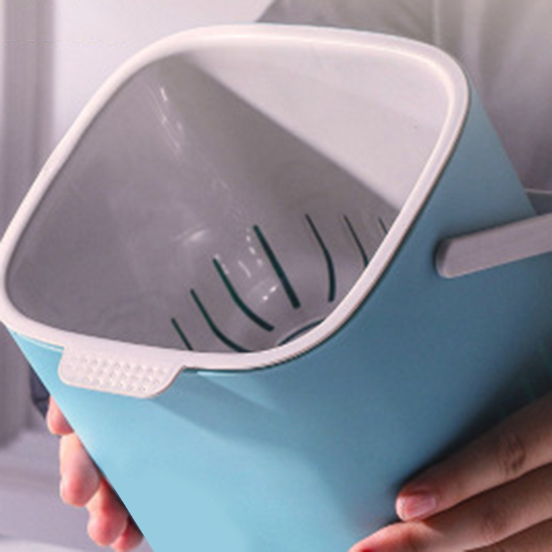 Plastic Kitchen Food Waste Trash Can Compost with Drainer Rubbish Container Organizer Accessories Tools