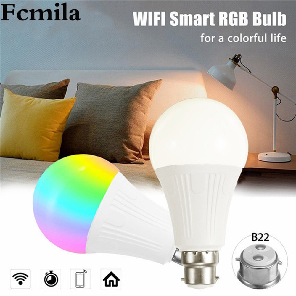 Smart LED Lamp LED Lamp E27 B22 7 w Spot Light Warm Cool Lamp WiFi App Afstandsbediening Voor Alexa google Home Decor