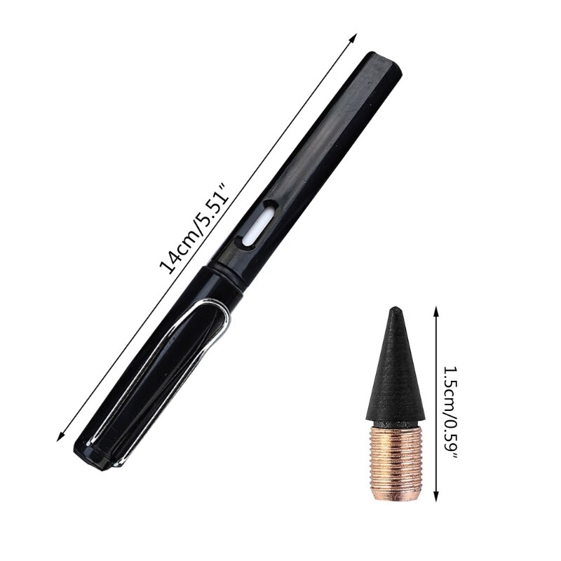 Lápiz portátil sin tinta, pluma borrable para firmar, reutilizable, sin afilar, 87HA