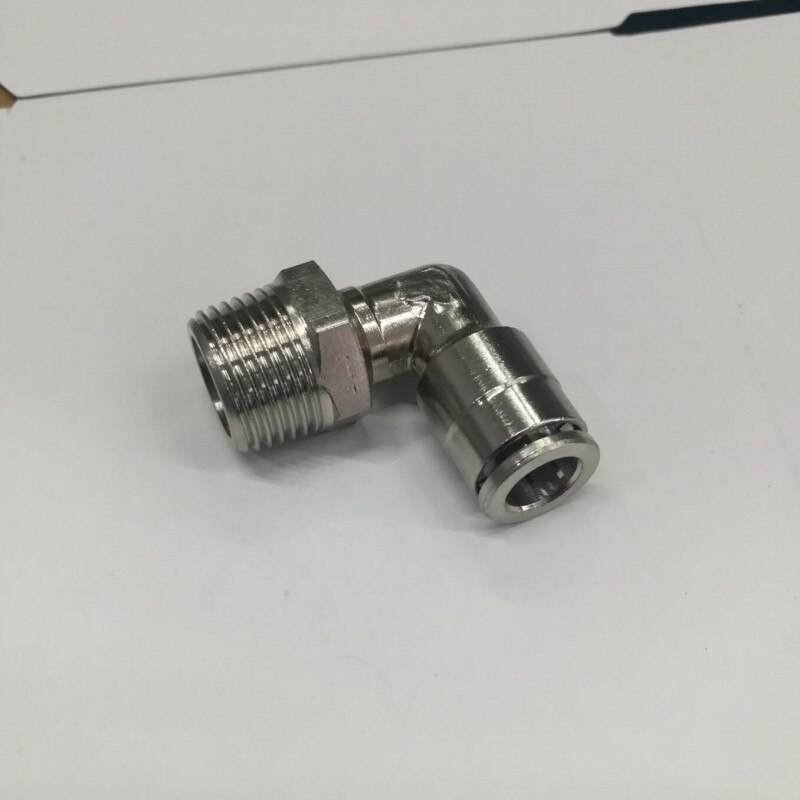 MPL08mm-BSPT3/8,90 Degrees Swivel Male Elbow, Brasspush In Fittings, One Touch In Fittings,Pneumatic Fittings