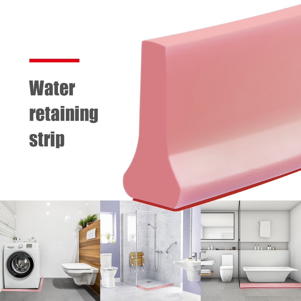 Collapsible Shower Threshold Water Dam Shower Barrier and Retention System Shower Barrier Bathroom And Kitchen Water Stopper