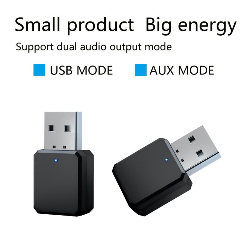 Draadloze Bluetooth 5.1 Adapter 3.5Mm Aux Auto Stereo Audio Receiver Adapter Dual Output Handsfree Bellen Met Verpakking box Adapter