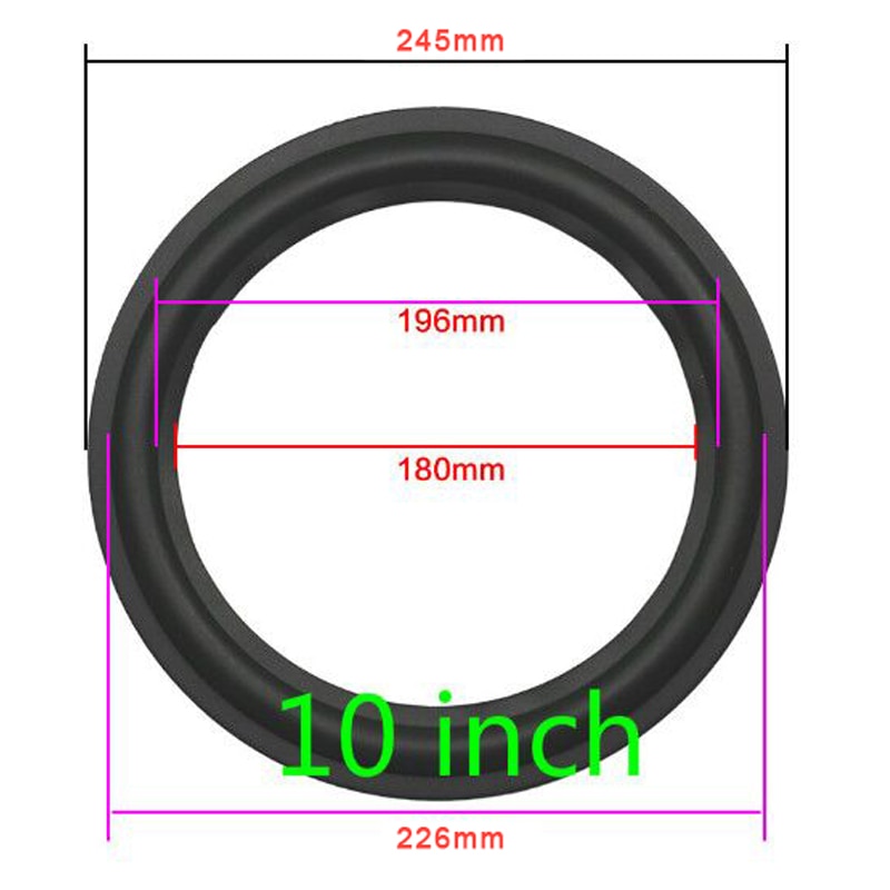 Ghxamp 10 Inch 12 Inch Schorsing Subwoofer Rubber Surround Side Speaker Reparatie Originele Fabriek 1Pairs