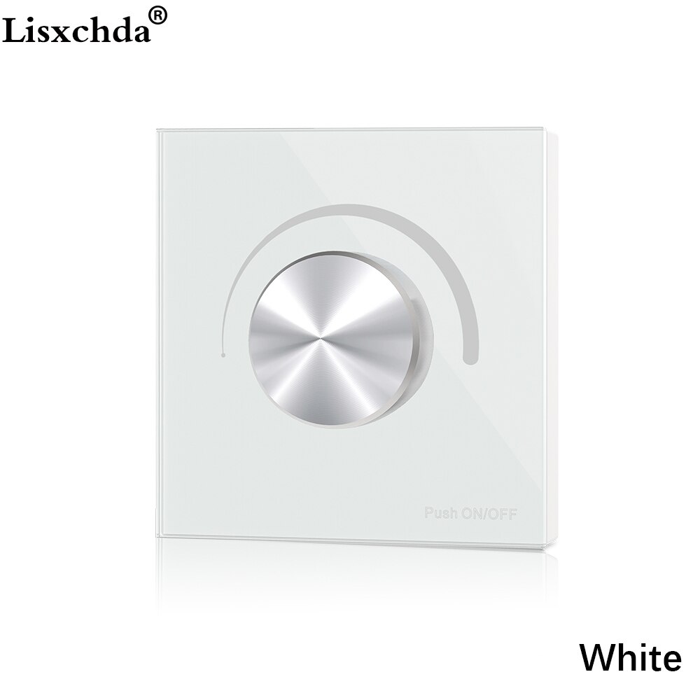 Ac triac lysdæmper led 220v 230v 110 vdimmable knap trykkontakt controller til led pære lys lamper (hvid / sort): Hvid