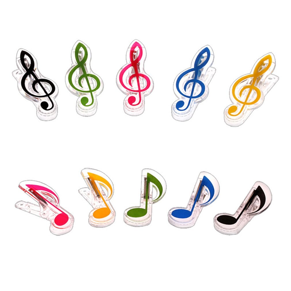 Strong Wind Piano Music Sheet Music Clips Plastic Clips Spectrum Clips Book Clips Musical Instrument Accessories with Pick