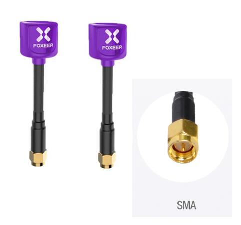 Foxeer 5,8G 3dBi TX RX RHCP Rund-polarisierte Omni FPV Antenne SMA RP-SMA Pilz Antenne: Purple SMA