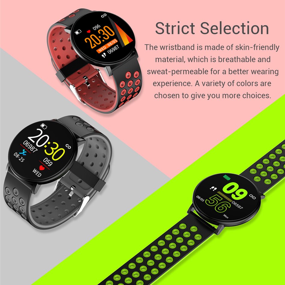 W8 Smart Horloge Android Horloges Mannen Fitness Armbanden Voor Vrouwen Hartslagmeter Smartwatch Waterdichte Sport Horloge Voor Telefoon