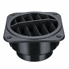 1 X Warm air outlet 75mm Diesel Heater Air Ducting Duct Outlet Black Accessories