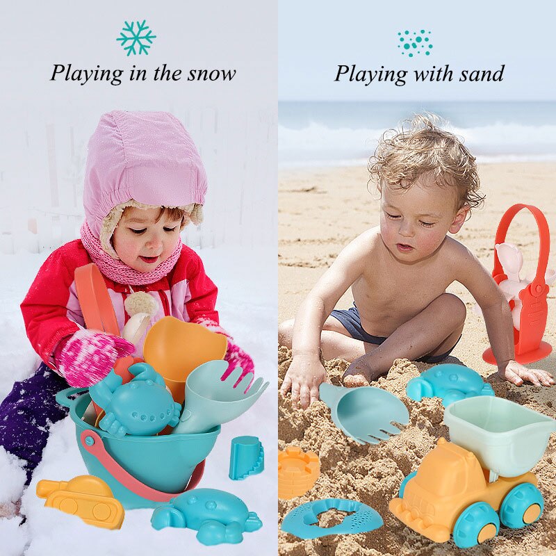 Giocattoli per bambini Soft Beach giocattoli castello modello sabbia pala secchio per giocare nella sabbia protezione ambientale giocattoli d&#39;acqua dolce