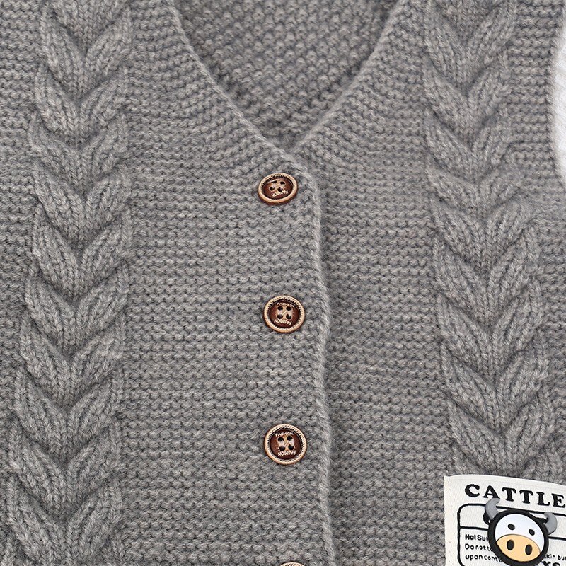 2022 autunno inverno neonato gilet cappotto bambini vestiti in cotone lavorato a maglia cardigan senza maniche gilet bambino capispalla per bambini 1-5Y