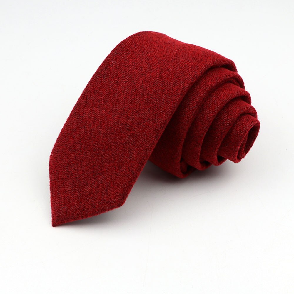 Soft Mens Solid Colourful Neck Tie Wool Cotton Solid Skinny Ties Men Business Small Ties Cravat: 14