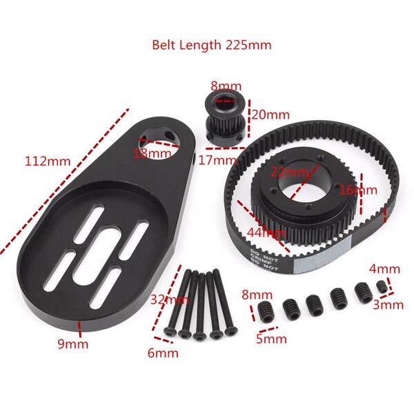 Kit de piezas DIY de polea y montaje de Motor para patinete eléctrico de ruedas de 72mm/70mm, Kit DIY para el hogar