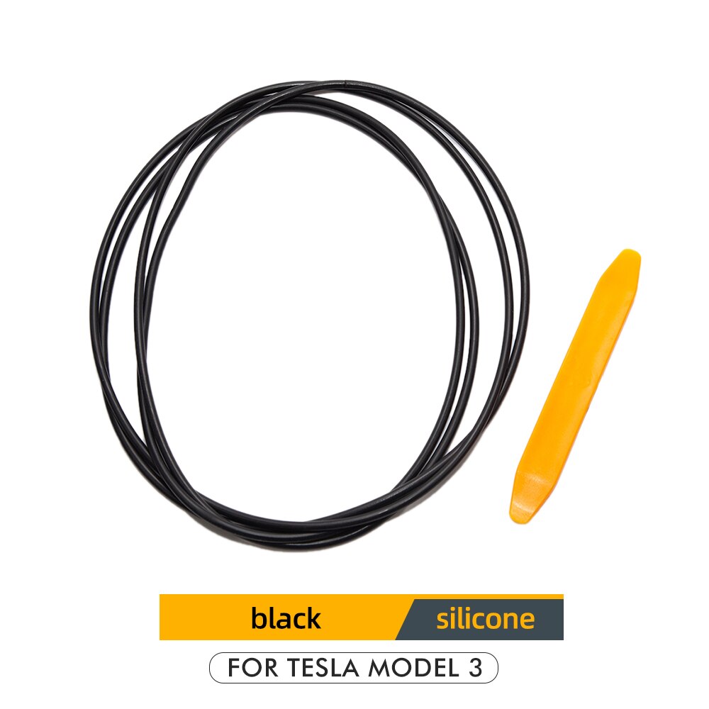 Modell 3 bil vindstøyreduksjonssett stillegående tetningssett for tesla modell 3 tilbehør takvindu glass tetningslist modell tre: Default Title