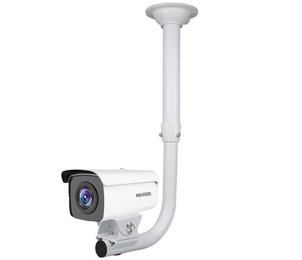 CCTV Telescopic Bracket Extension 30-60cm Adjustable Double Camera Lifting Support Flexible L-shaped Vertical Pole Mount